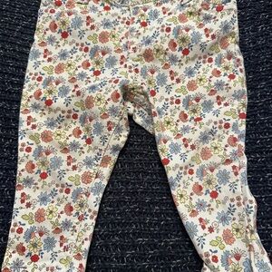 OshKosh B’gosh Baby Girl Floral Jeans 9M Stretch Denim Pants *